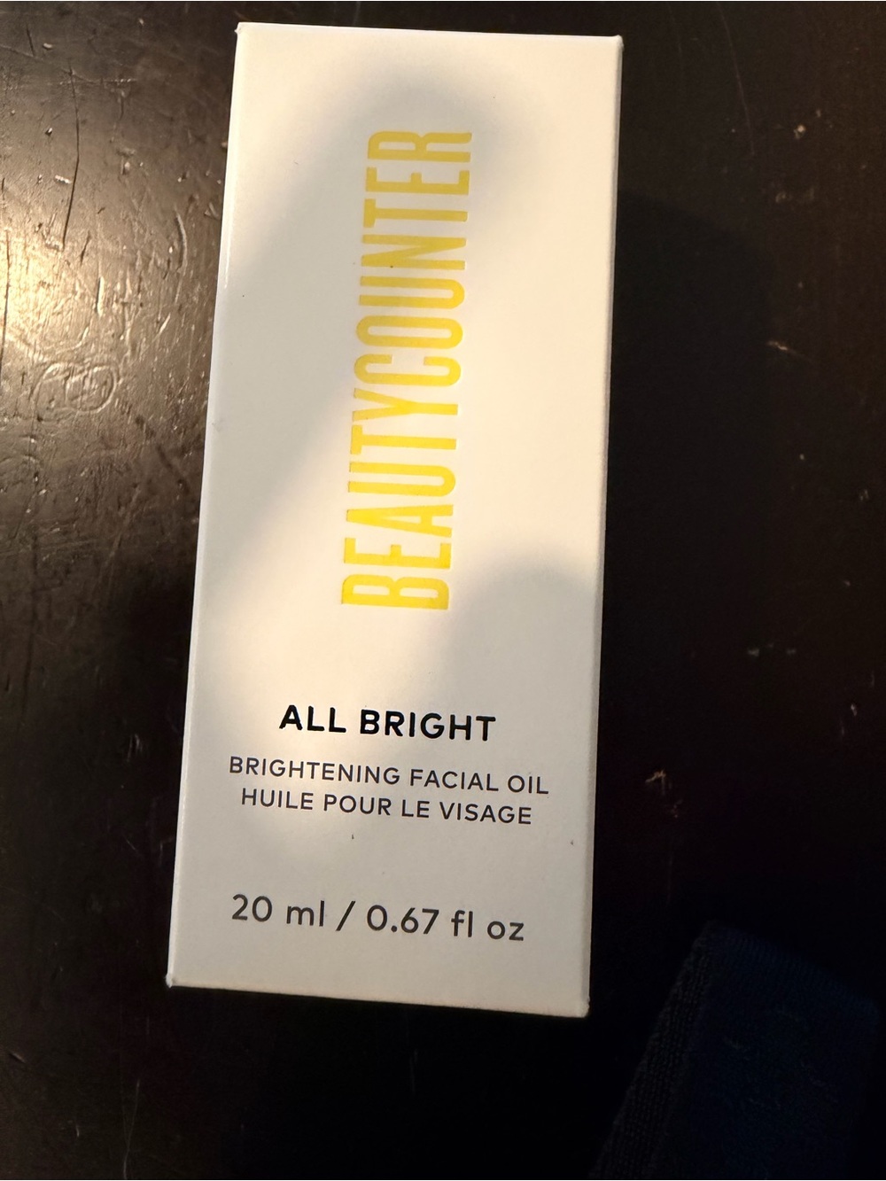 beautycounter All Bright Brightening Facial Oil — White & Yellow Accents
